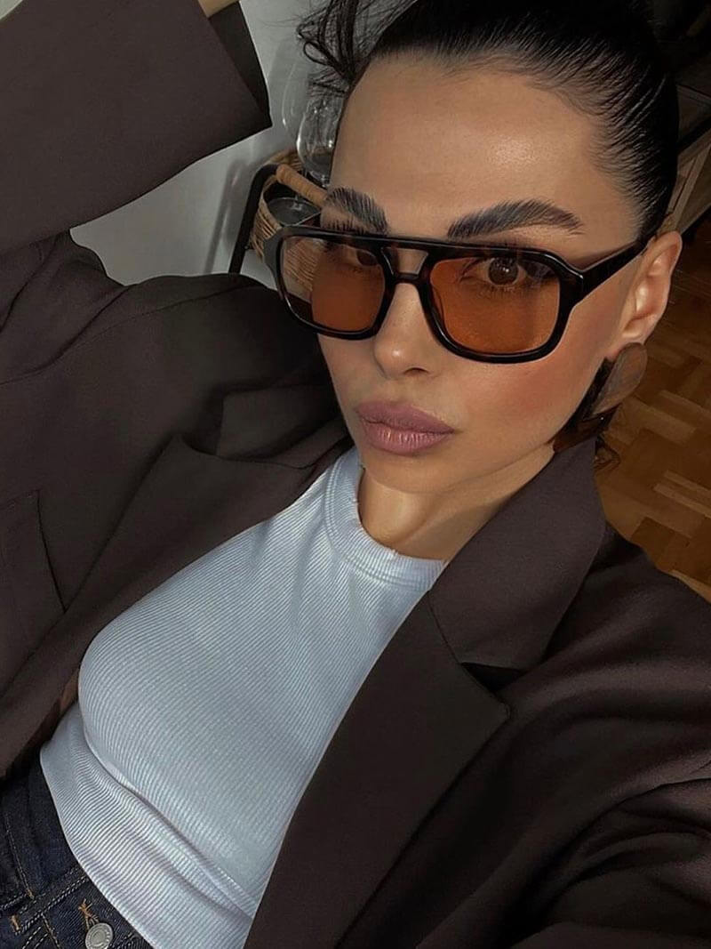 Oversized Cat-Eye Sonnenbrille