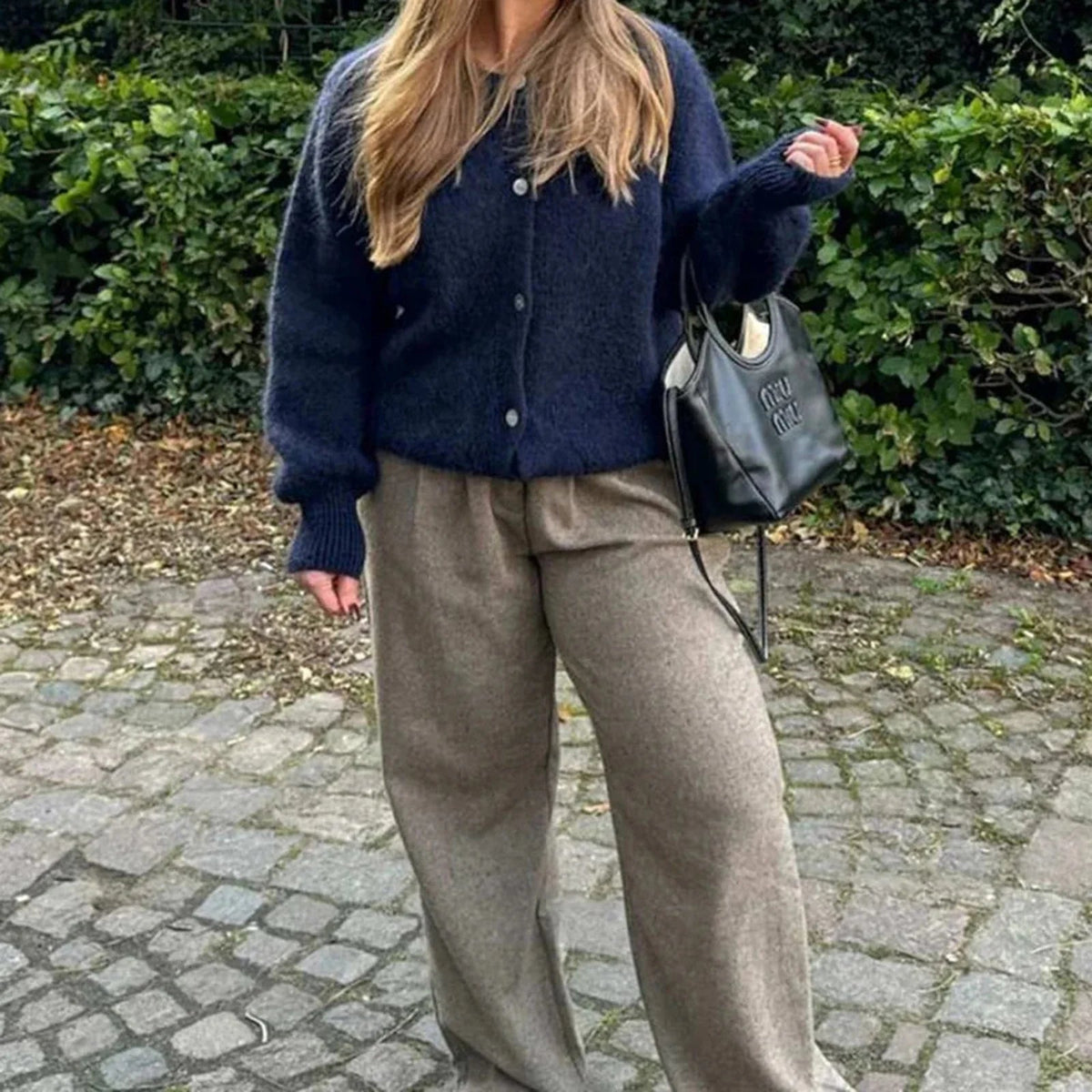 Oversized Flauschiger Strickcardigan