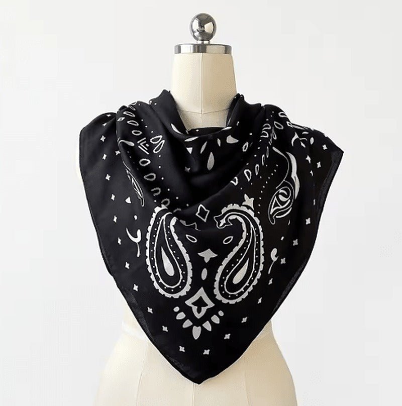 Rachel – leichter Paisley-Strick-Bandana-Schal