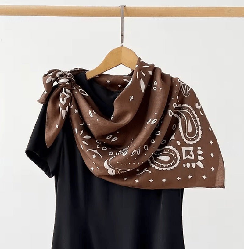 Rachel – leichter Paisley-Strick-Bandana-Schal