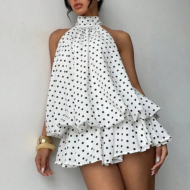 Emilia – Ärmelloses, rückenfreies Neckholder-Minikleid