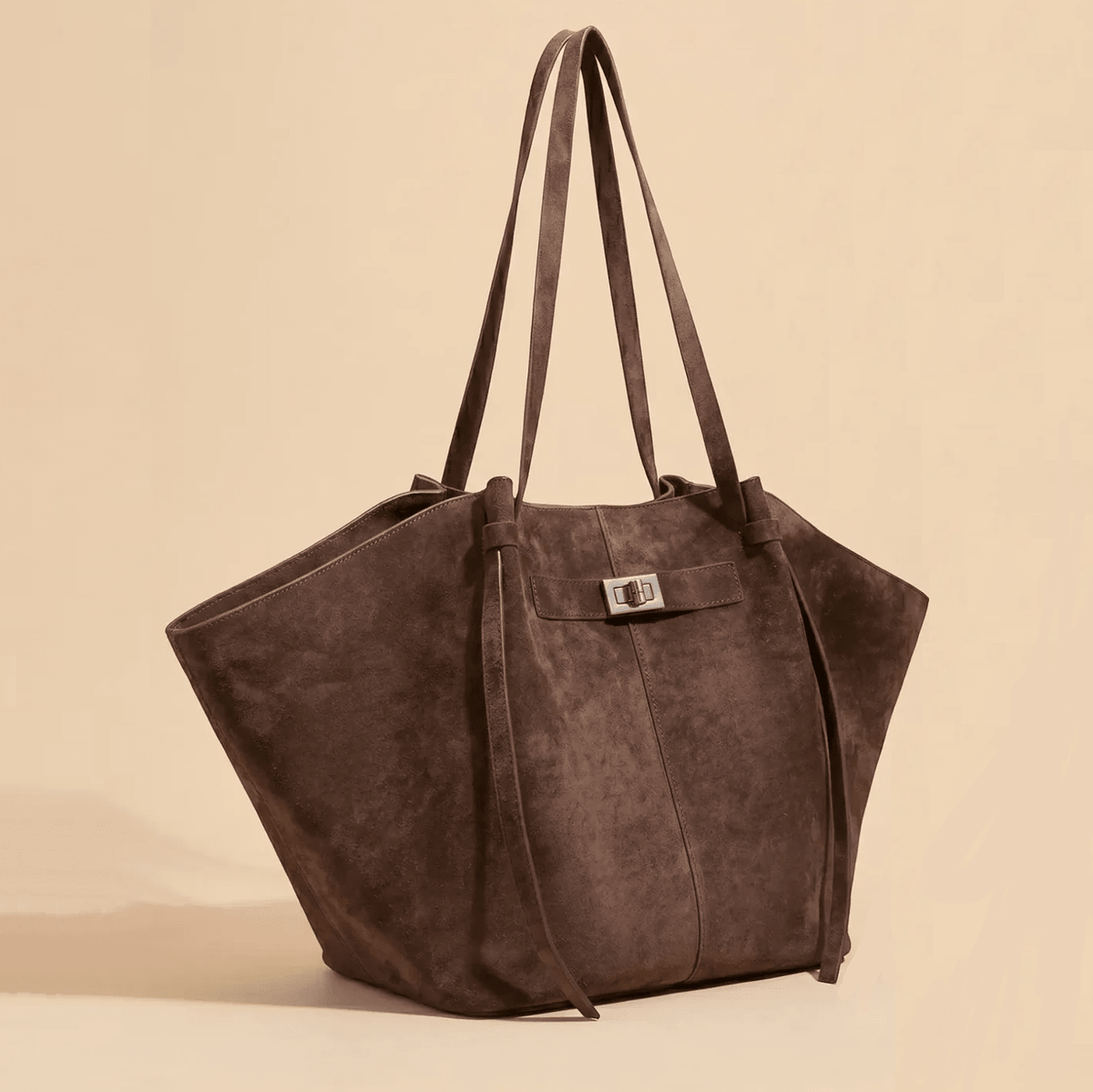 Geräumige Tote Bag aus Wildlederimitat in Fledermausform