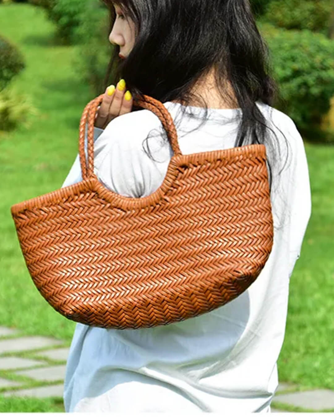 Geräumige gewebte Tote-Bag