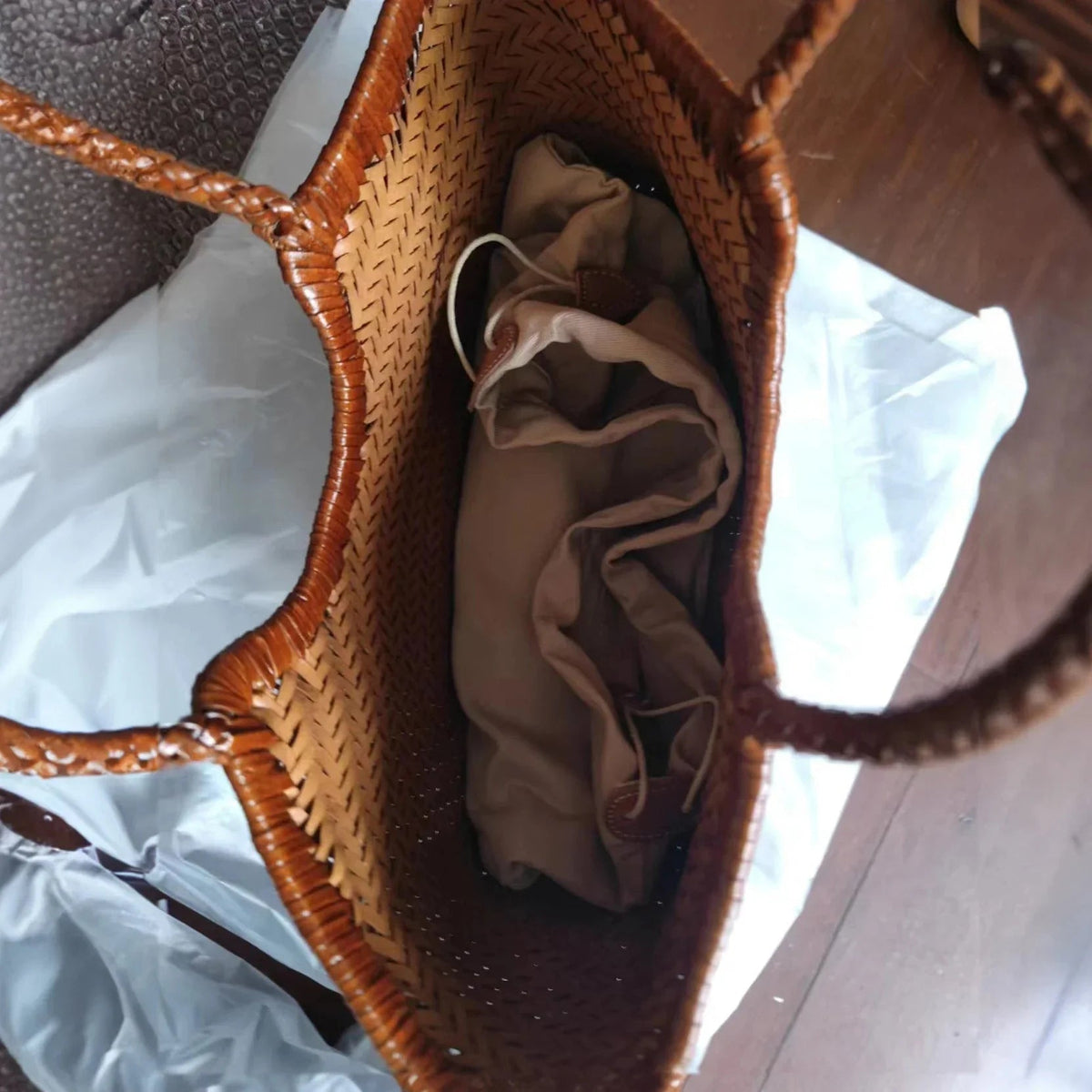 Geräumige gewebte Tote-Bag