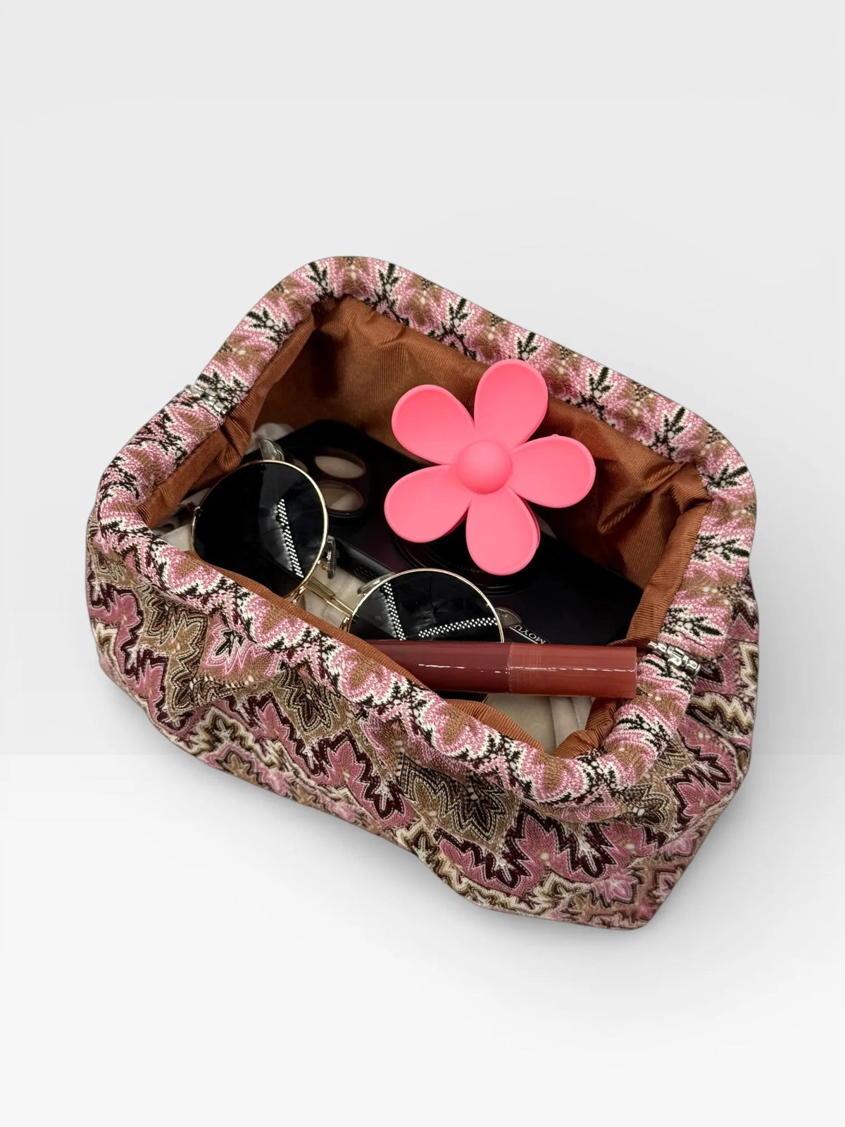Strukturierte Jacquard-Falten-Clutch