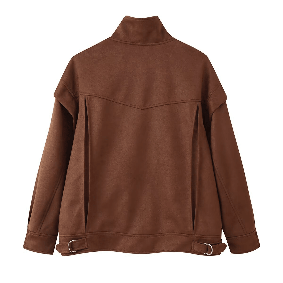 Strukturierte Jacke mit breiten Schultern. Wildlederoptik
