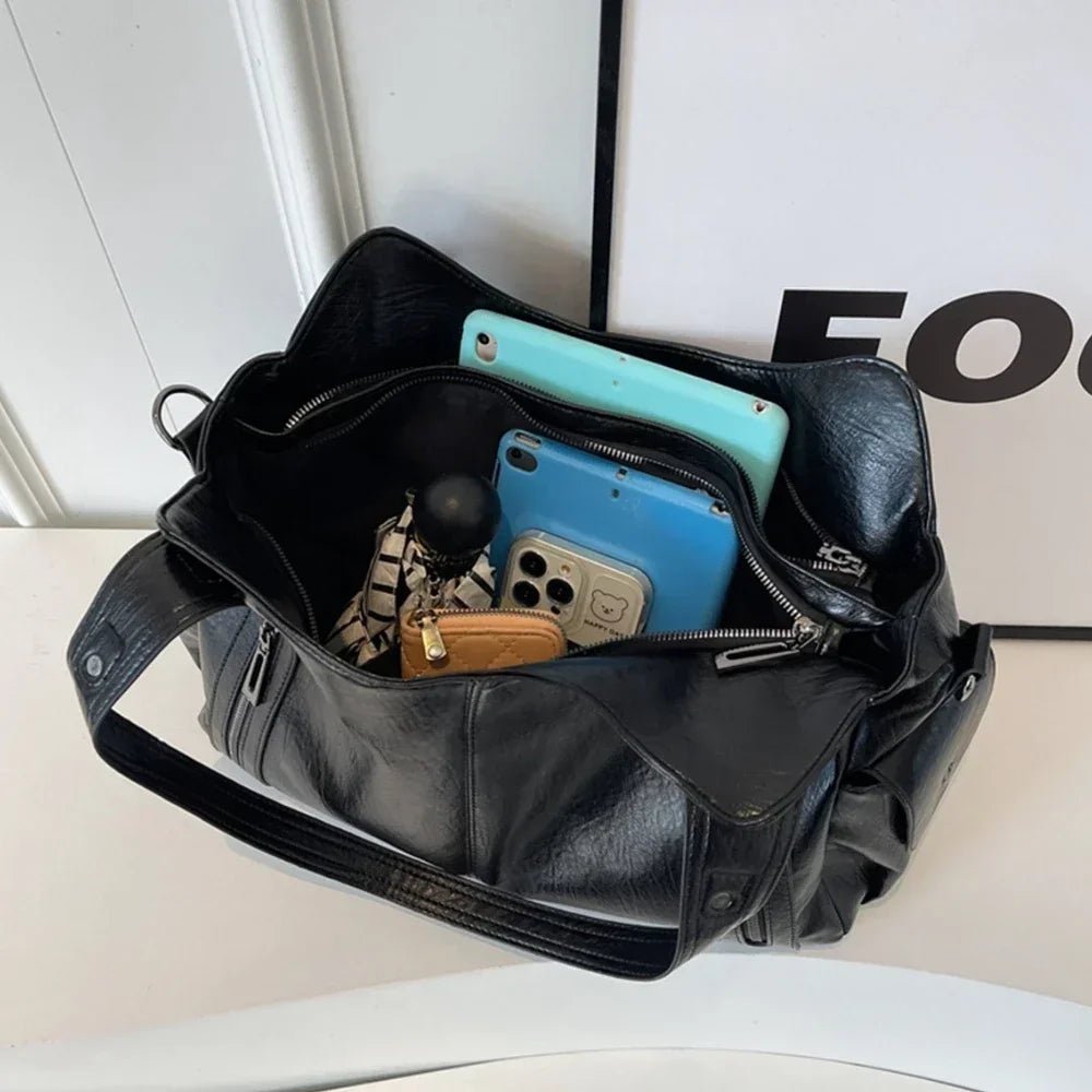 Stylische Kunstleder-Schultertasche