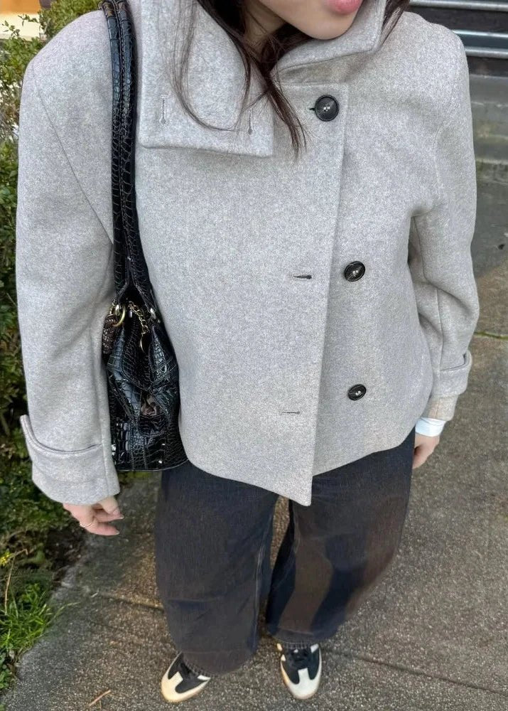 Stilvolle Stehkragen-Jacke mit Taschen