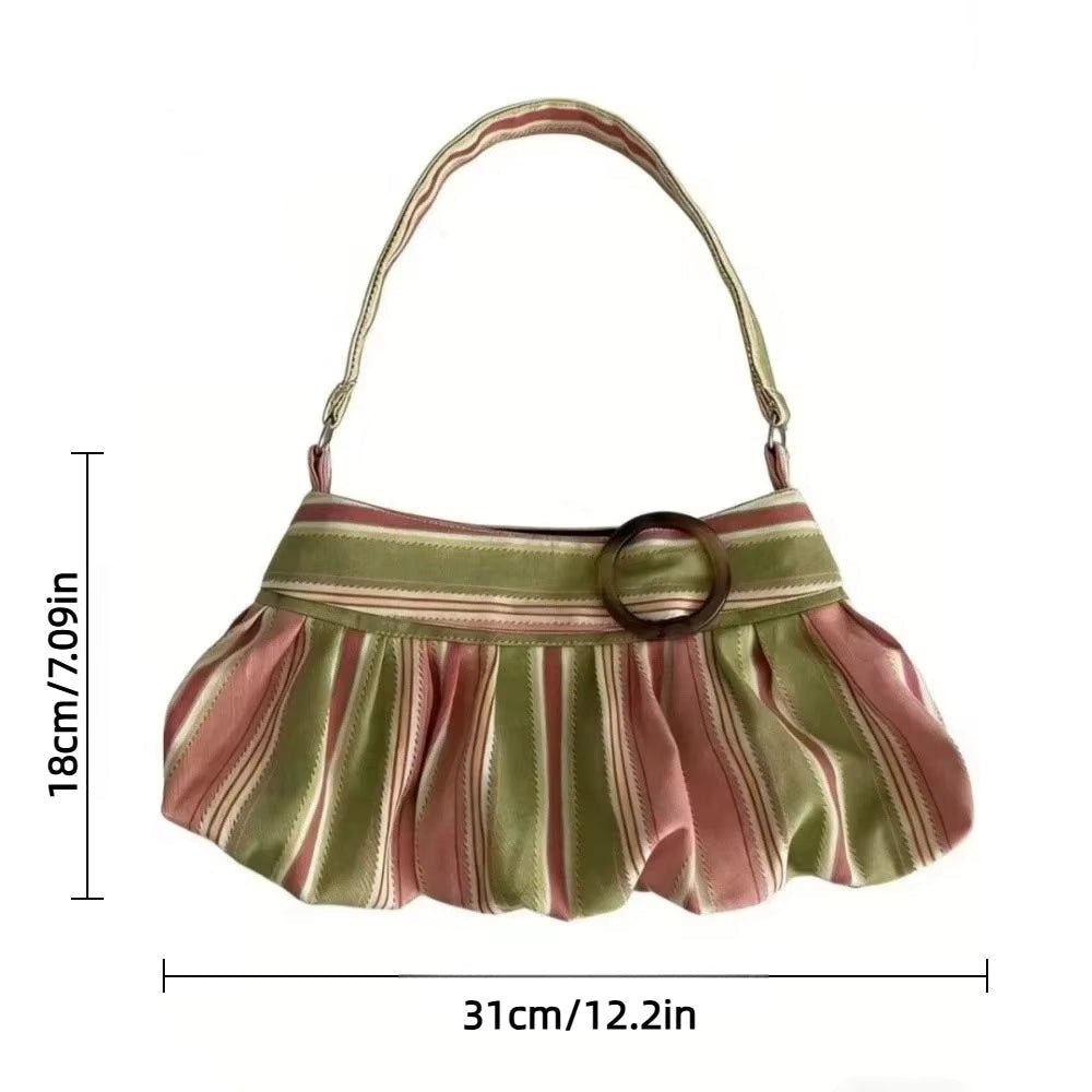 Stilvolle gestreifte Schultertasche