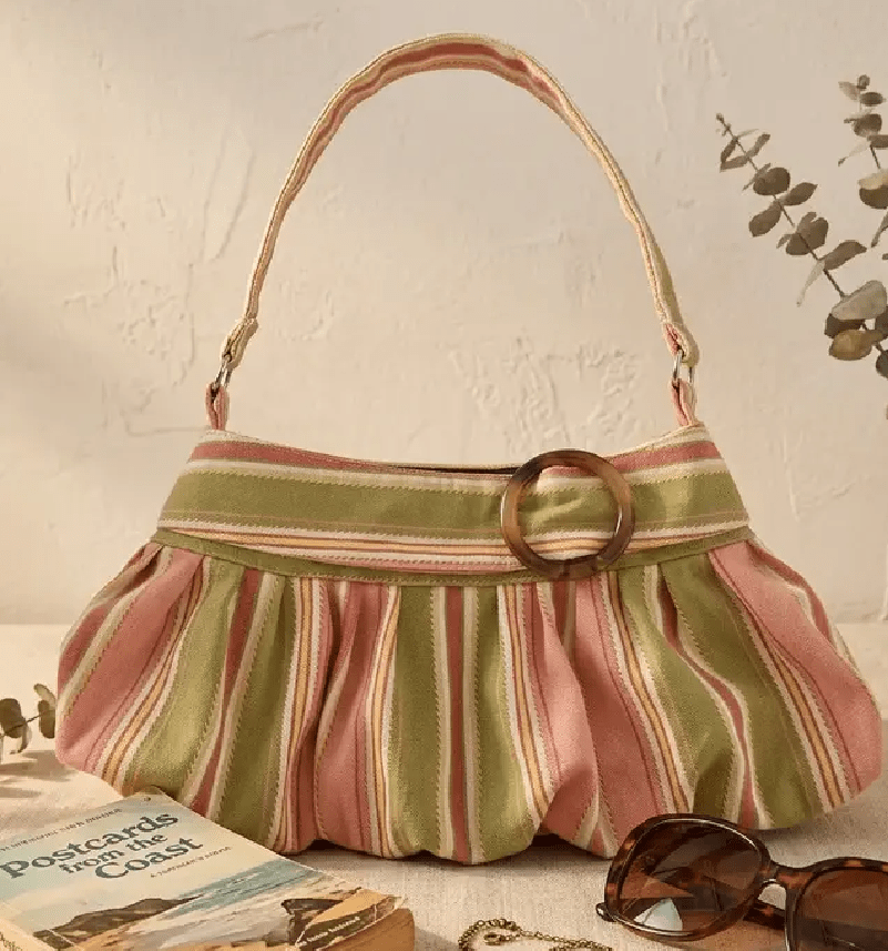 Stilvolle gestreifte Schultertasche