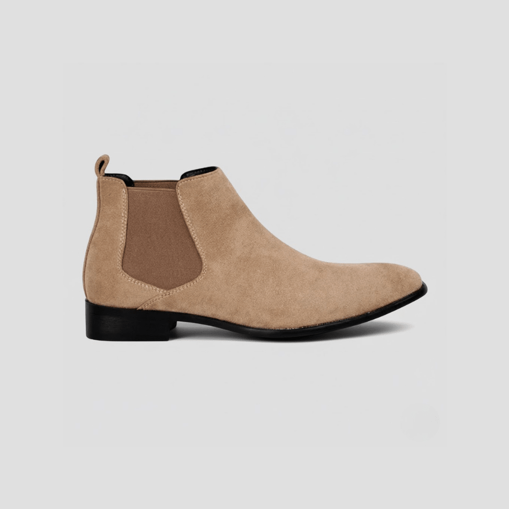 Ahimsa – Kunstwildleder Chelsea-Stiefeletten mit spitz zulaufender Schuhspitze