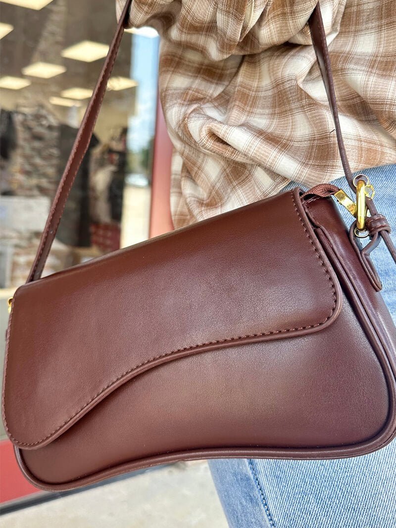 Veganer Leder Schulter-Sattelbag