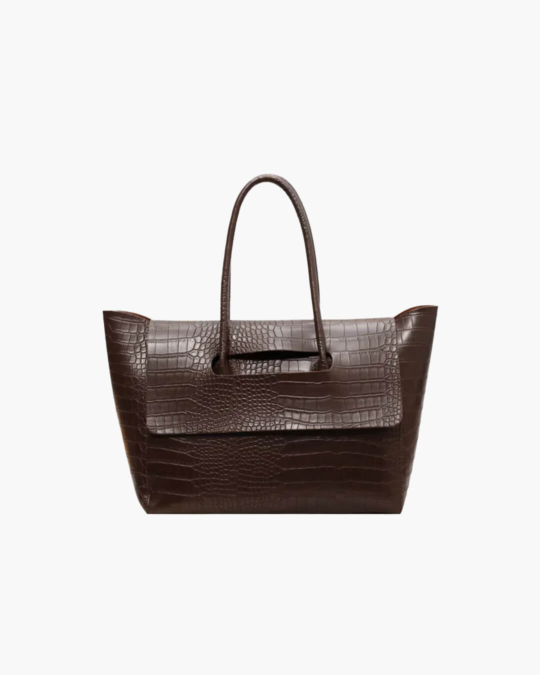 Geprägte Kunstleder-Tote im Vintage-Stil