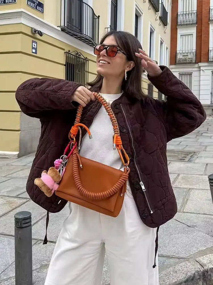 Ahlena – Wattierter Steppmantel im Vintage-Stil