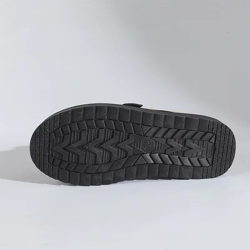 Warme Kunstfellgefütterte Wildleder-Clogs
