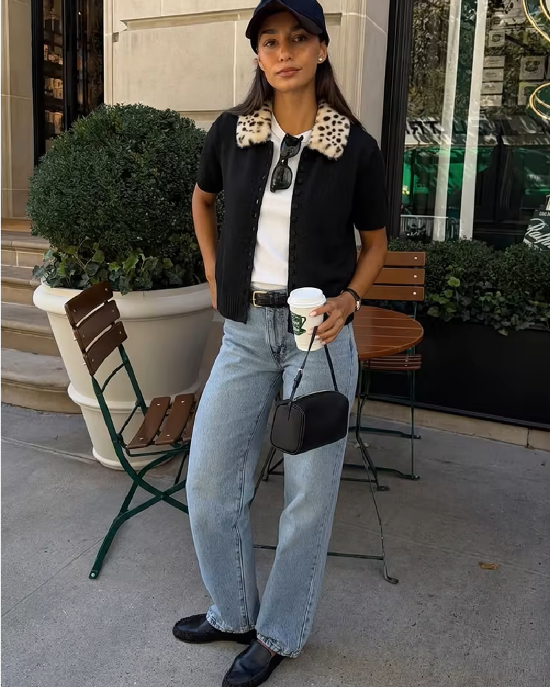 Faux Fur Bambi Knit Cardigan Top