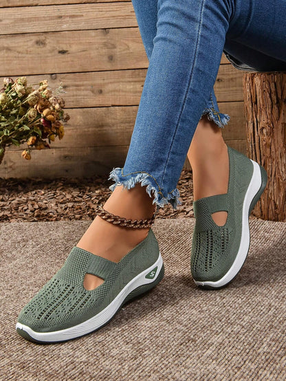 Comfort Slip-On Knitted Walking Shoe