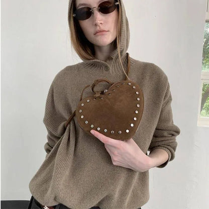 Vintage-Umlege-Tasche aus Kunstwildleder als Umhängetasche