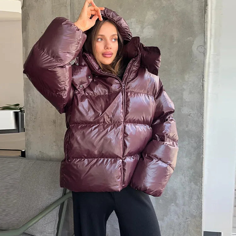 Mila Kapuzen-Pufferjacke
