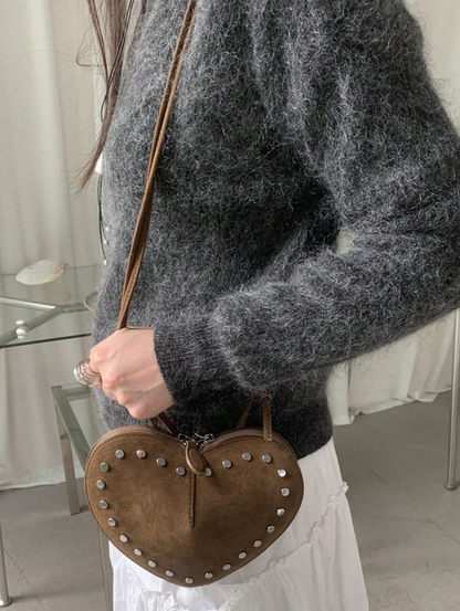 Vintage-Umlege-Tasche aus Kunstwildleder als Umhängetasche