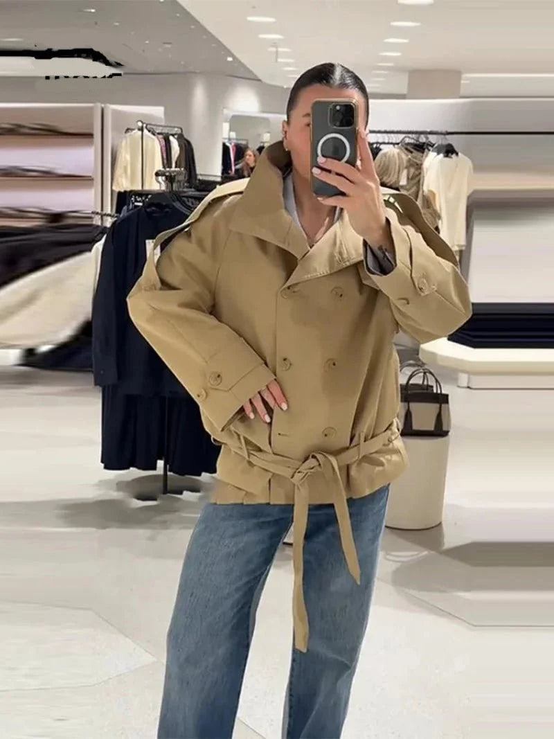High Neck Utility Trench Jacket
