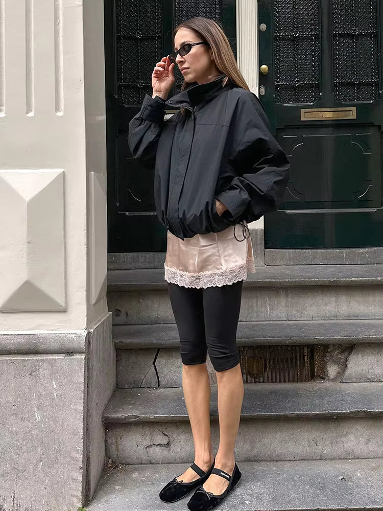 Stylish Hooded Windbreaker Jacket
