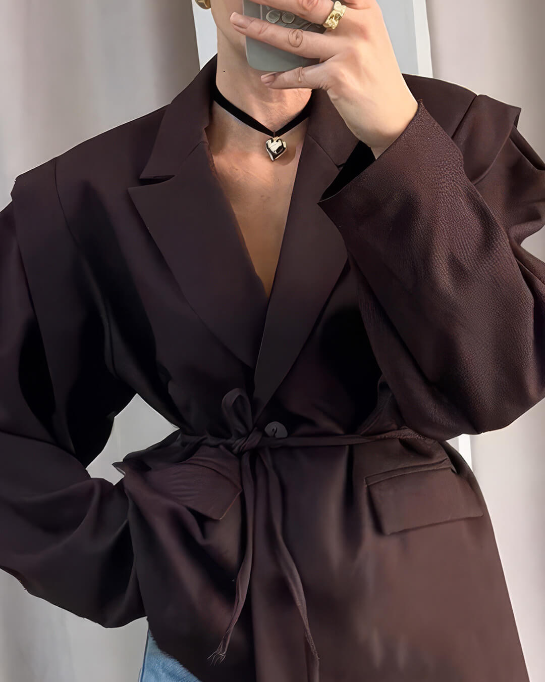 Mia – Blazer mit weitem Ärmel und Gürtel
