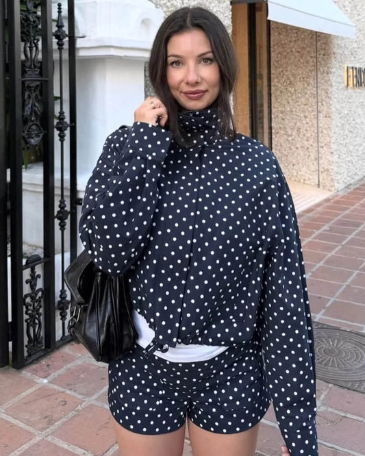 OLANE Annie Tailored Polka Dot Jacket BlackXSWomen's Coats & Jackets
