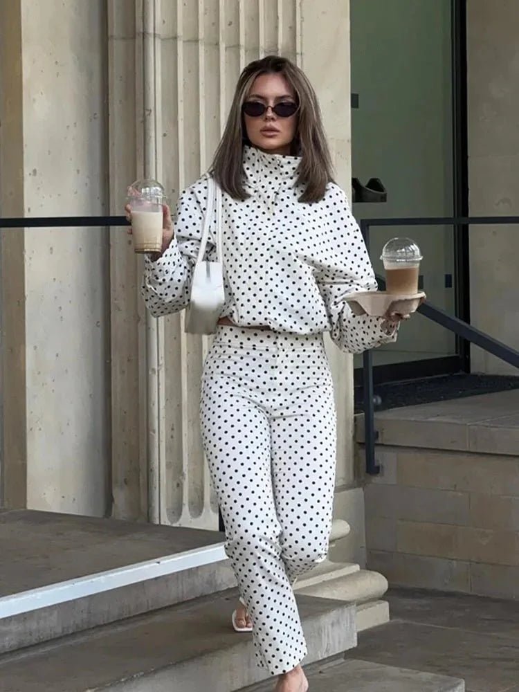 OLANE Annie Tailored Polka Dot Jacket WhiteXSWomen's Coats & Jackets
