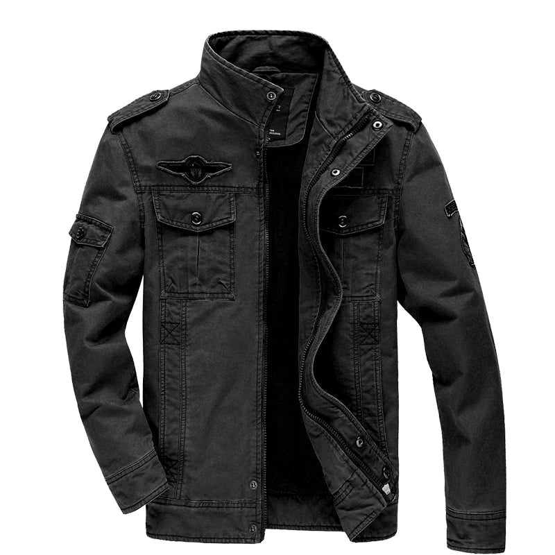 OLANE Army Military Style Jacket BrownMMen's Coats & Jackets