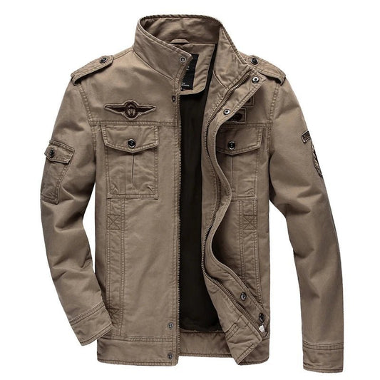 OLANE Army Military Style Jacket BrownMMen's Coats & Jackets