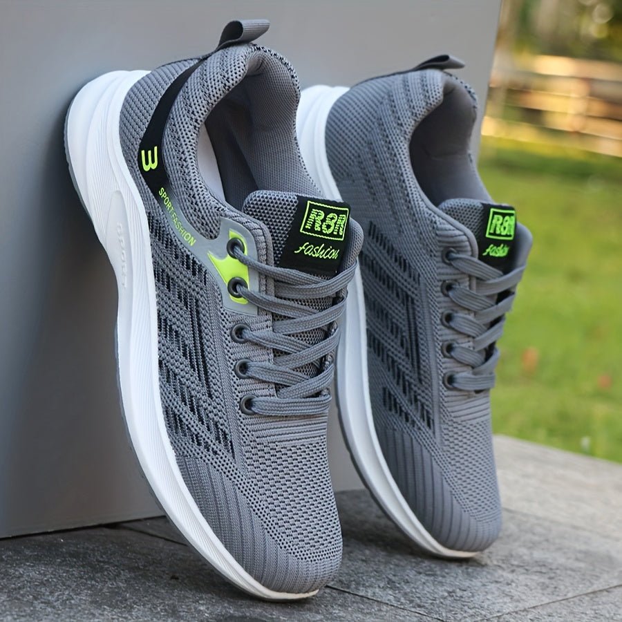 OLANE Athletic Lace - Up Breathable Running Shoes Grey38.5Men's Shoes