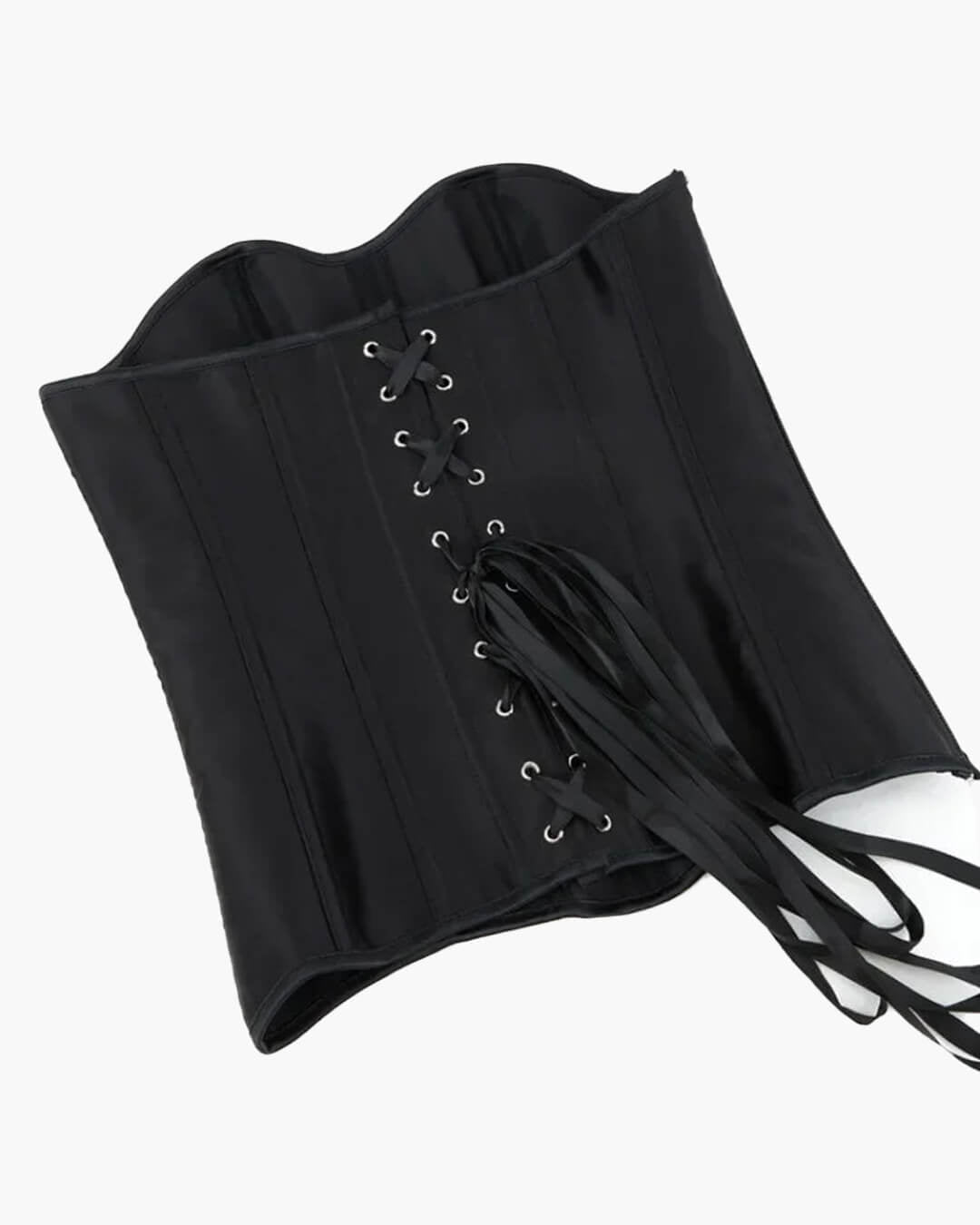 OLANE Black Satin Corset Top SWomen’s Tops