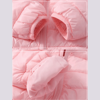 Olane Brand Kids Puffer Bear Jacket Blue with Print80 (12 months)Kids' Raincoats