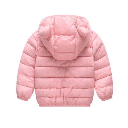 Olane Brand Kids Puffer Bear Jacket Blue with Print80 (12 months)Kids' Raincoats