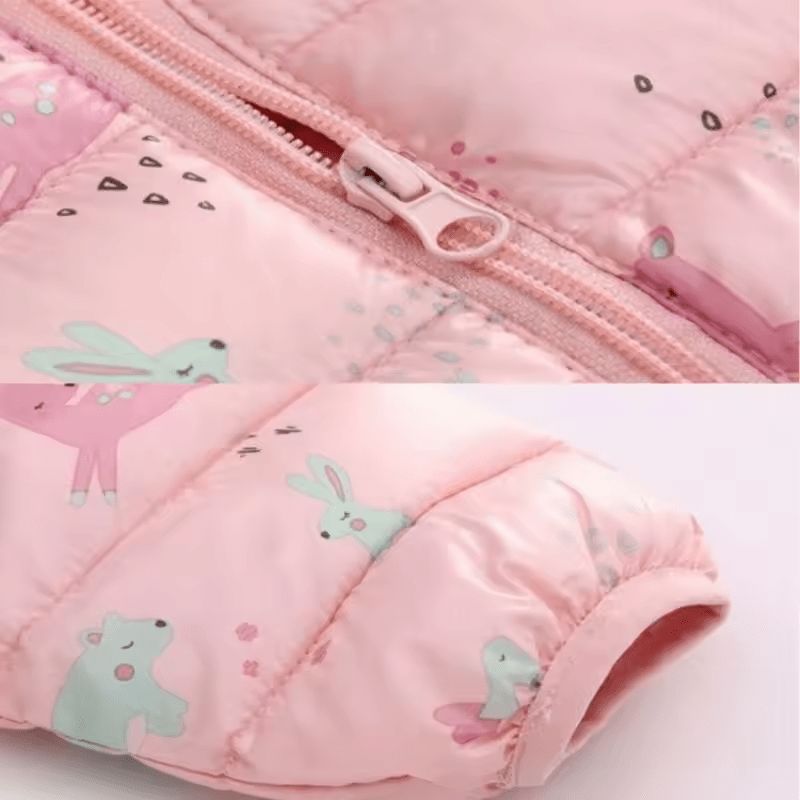 Olane Brand Kids Puffer Bear Jacket Blue with Print80 (12 months)Kids' Raincoats