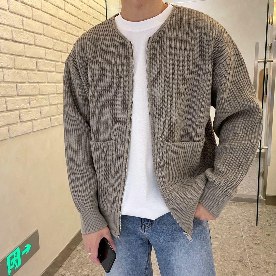 Olane Brand Knitted Zipper Cardigan TaupeSSweaters & Cardigans