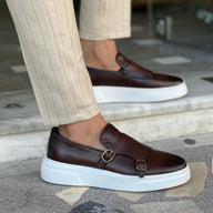 Afendo – Kunstlederloafer mit Schnalle