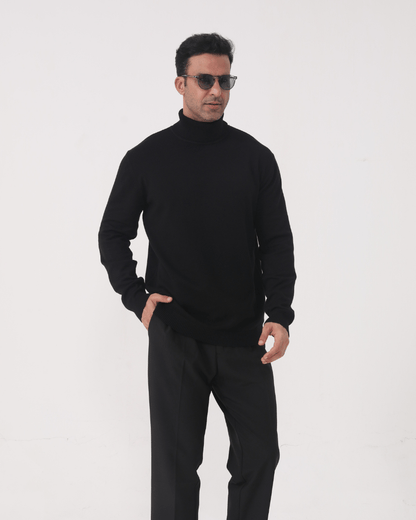 Olane Brand Men's Slim Fit Turtleneck Sweater - Elegant Beige Fine Knit for Business & Leisure BeigeSMen's Sweaters