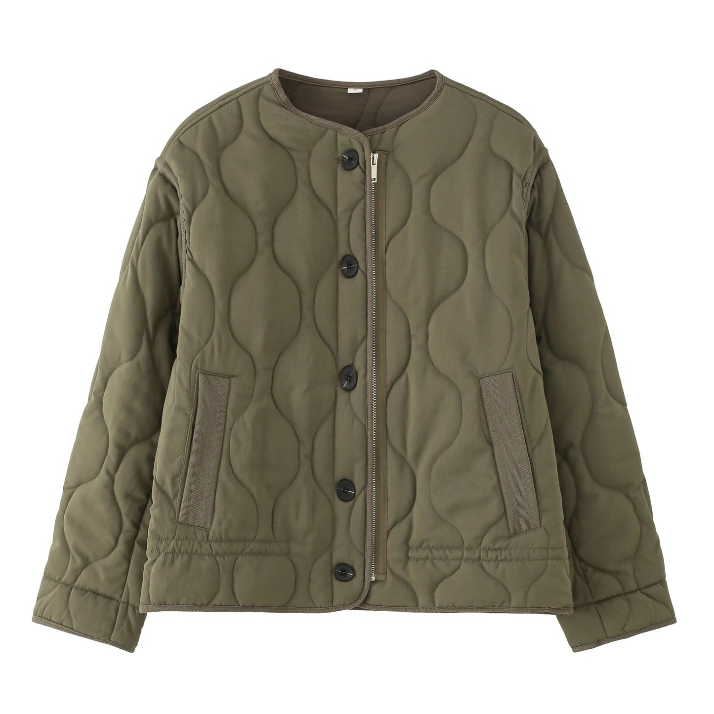 Olane Brand Vintage Quilted Padded Coat Olive GreenXSWomen's Coats & Jackets