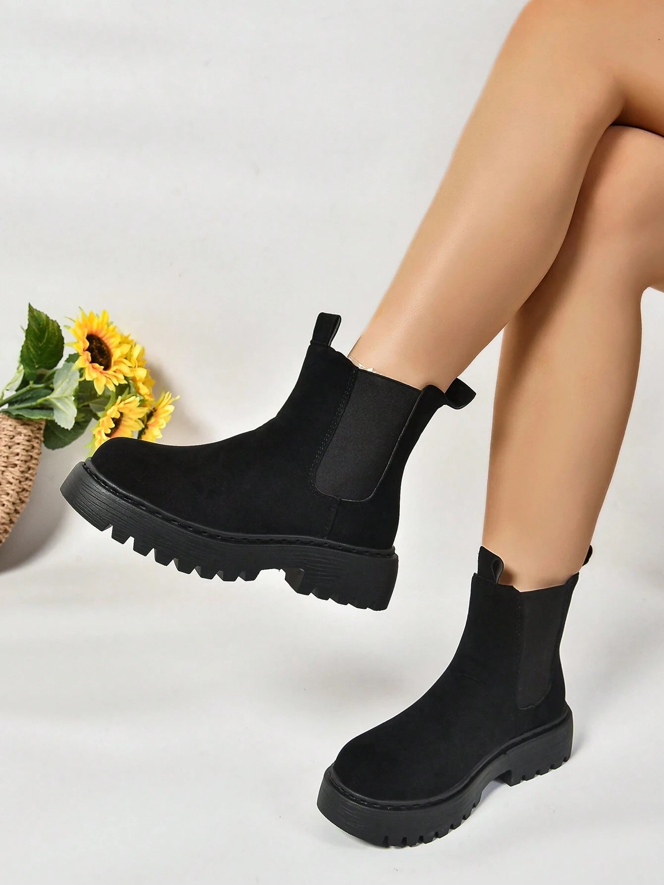 Olane Brand Waterproof Suede Leather Boots Black35Hiking Shoes