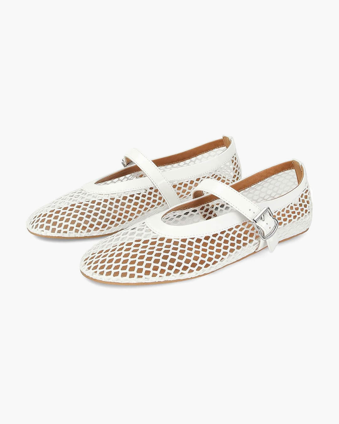 OLANE Breathable Mesh Ballet Flats Burgundy36Women's Shoes