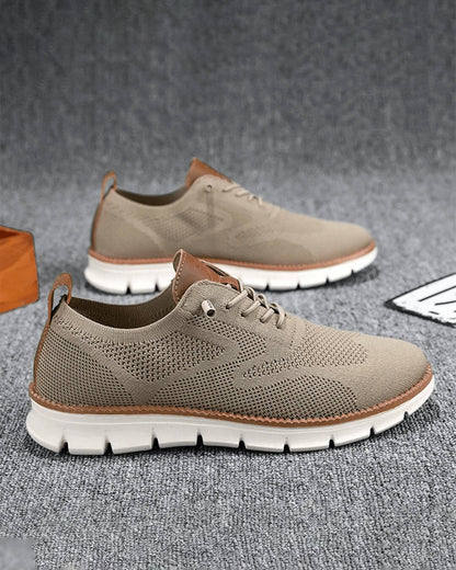 OLANE Breathable Non - Slip Knit Sneakers Khaki39Men's Shoes
