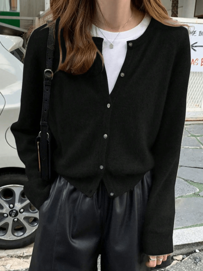 Schicke Strickjacke mit Knopfleiste