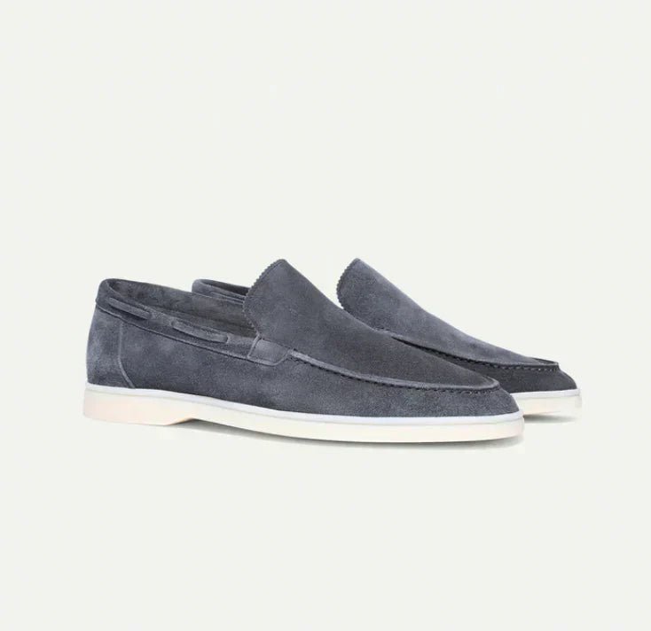 OLANE Classic Faux Leather Slip - On Loafers Dark Grey38Men's Shoes
