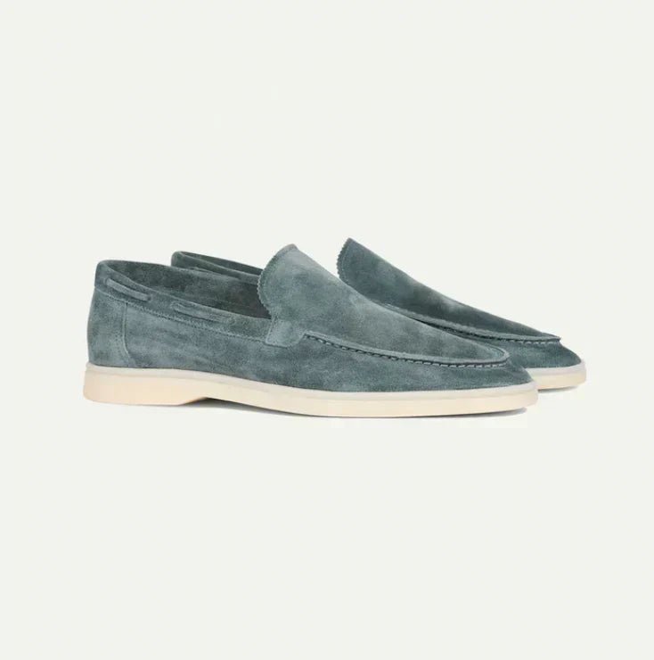OLANE Classic Faux Leather Slip - On Loafers Grey38Men's Shoes