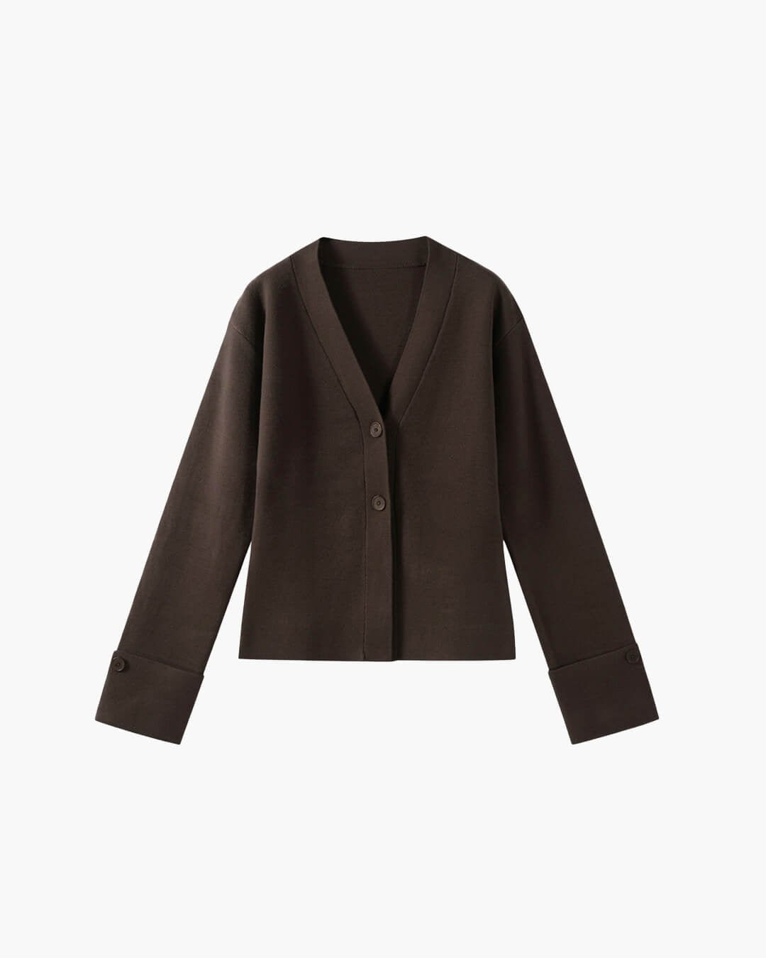 Klassischer Cardigan mit V-Ausschnitt und Knöpfen