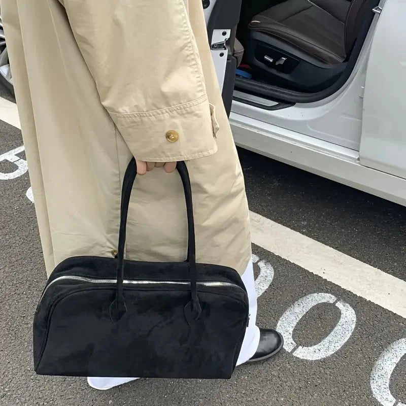 Klassischer Vintage Vegan-Leder Laptop-Tote