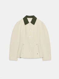 Jacke mit Kontrastkragen und Schößchen