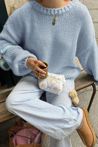 Pullover mit Rundhalsausschnitt für Lagenlooks